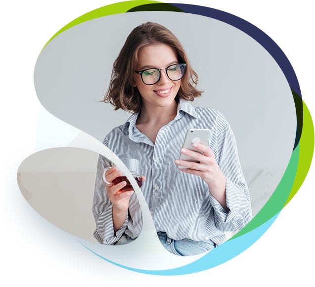 Girl With Phone Digital Marketing Company Mohali